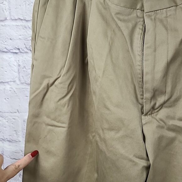 Dockers Men's 38x29 Classic Fit Signature Dark Khaki Pant Pleated D3 No Wrinkle - Picture 8 of 9